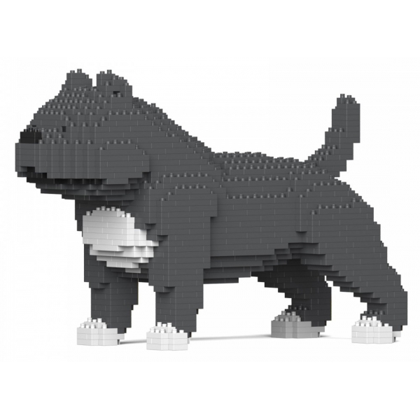 Jekca - American Bully 01-M03 - Big - Lego - Scultura - Costruzione - 4D - Animali di Mattoncini - Toys