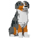 Jekca - Australian Shepherd 01-M01B - Big - Lego - Sculpture - Construction - 4D - Brick Animals - Toys