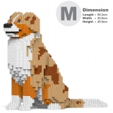 Jekca - Australian Shepherd 01-M02 - Big - Lego - Sculpture - Construction - 4D - Brick Animals - Toys