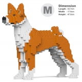 Jekca - Basenji 01-M01 - Big - Lego - Sculpture - Construction - 4D - Brick Animals - Toys