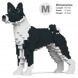 Jekca - Basenji 01-M02 - Big - Lego - Sculpture - Construction - 4D - Brick Animals - Toys