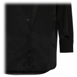 Tom Ford - Camicia in Seta Nera con Colletto a Punta - Tom Ford Exclusive Luxury Collection