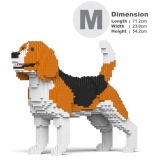 Jekca - Beagle 03 - Big - Lego - Scultura - Costruzione - 4D - Animali di Mattoncini - Toys