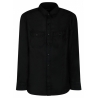 Tom Ford - Fluid Twill Black Military Fit Shirt - Tom Ford Exclusive Luxury Collection