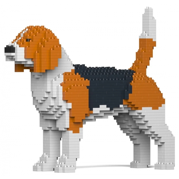 Jekca - Beagle 01 - Big - Lego - Sculpture - Construction - 4D - Brick Animals - Toys