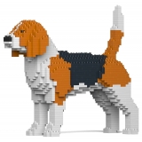 Jekca - Beagle 01 - Big - Lego - Scultura - Costruzione - 4D - Animali di Mattoncini - Toys