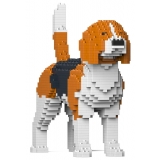 Jekca - Beagle 01 - Big - Lego - Scultura - Costruzione - 4D - Animali di Mattoncini - Toys