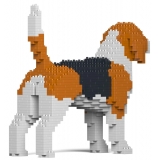 Jekca - Beagle 01 - Big - Lego - Scultura - Costruzione - 4D - Animali di Mattoncini - Toys