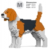 Jekca - Beagle 01 - Big - Lego - Scultura - Costruzione - 4D - Animali di Mattoncini - Toys