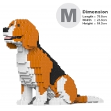 Jekca - Beagle 02 - Big - Lego - Scultura - Costruzione - 4D - Animali di Mattoncini - Toys