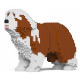 Jekca - Bearded Collie 01-M04 - Big - Lego - Scultura - Costruzione - 4D - Animali di Mattoncini - Toys