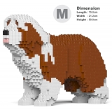 Jekca - Bearded Collie 01-M04 - Big - Lego - Sculpture - Construction - 4D - Brick Animals - Toys