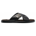 Tom Ford - Pantofole in Pelle Nera - Tom Ford Exclusive Luxury Collection