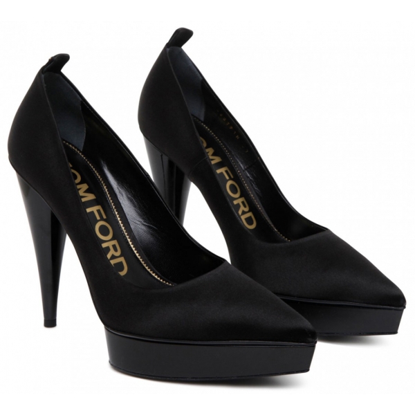 Tom Ford - Black Calf Leather Platform Pumps - Tom Ford Exclusive Luxury Collection