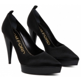 Tom Ford - Black Calf Leather Platform Pumps - Tom Ford Exclusive Luxury Collection