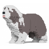 Jekca - Bearded Collie 01-M02 - Big - Lego - Sculpture - Construction - 4D - Brick Animals - Toys