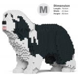 Jekca - Bearded Collie 01-M01 - Big - Lego - Sculpture - Construction - 4D - Brick Animals - Toys