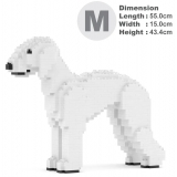 Jekca - Bedlington Terrier 01 - Big - Lego - Sculpture - Construction - 4D - Brick Animals - Toys