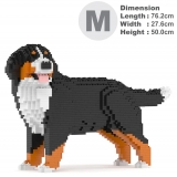 Jekca - Bernese Mountain Dog 03B (version 2024) - Big - Lego - Sculpture - Construction - 4D - Brick Animals - Toys