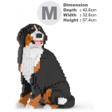 Jekca - Bernese Mountain Dog 05B (version 2024) - Big - Lego - Sculpture - Construction - 4D - Brick Animals - Toys