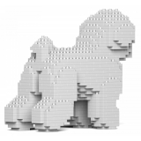 Jekca - Bichon Frise 01 - Big - Lego - Scultura - Costruzione - 4D - Animali di Mattoncini - Toys