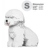 Jekca - Bichon Frise 03 - Lego - Sculpture - Construction - 4D - Brick Animals - Toys