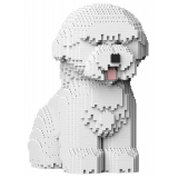 Jekca - Bichon Frise 03 - Big - Lego - Scultura - Costruzione - 4D - Animali di Mattoncini - Toys