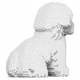 Jekca - Bichon Frise 03 - Big - Lego - Scultura - Costruzione - 4D - Animali di Mattoncini - Toys