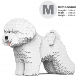 Jekca - Bichon Frise 02 - Big - Lego - Sculpture - Construction - 4D - Brick Animals - Toys