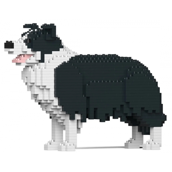 Jekca - Border Collie 01-M01 - Big - Lego - Sculpture - Construction - 4D - Brick Animals - Toys