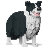 Jekca - Border Collie 01-M01 - Big - Lego - Sculpture - Construction - 4D - Brick Animals - Toys