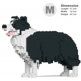 Jekca - Border Collie 01-M01 - Big - Lego - Sculpture - Construction - 4D - Brick Animals - Toys