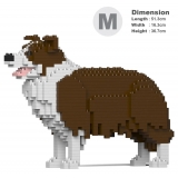 Jekca - Border Collie 01-M02 - Big - Lego - Sculpture - Construction - 4D - Brick Animals - Toys