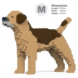 Jekca - Border Terrier 01-M02 - Big - Lego - Sculpture - Construction - 4D - Brick Animals - Toys