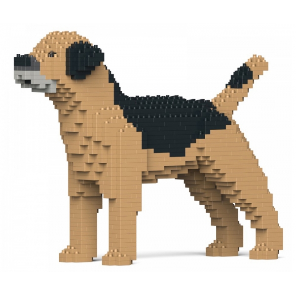 Jekca - Border Terrier 01-M01 - Big - Lego - Sculpture - Construction - 4D - Brick Animals - Toys