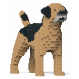 Jekca - Border Terrier 01-M01 - Big - Lego - Sculpture - Construction - 4D - Brick Animals - Toys