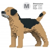 Jekca - Border Terrier 01-M01 - Big - Lego - Sculpture - Construction - 4D - Brick Animals - Toys