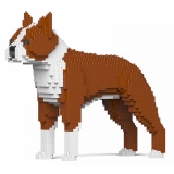 Jekca - Boston Terrier 01-M02 - Big - Lego - Scultura - Costruzione - 4D - Animali di Mattoncini - Toys