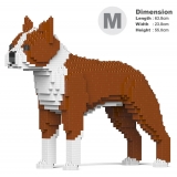 Jekca - Boston Terrier 01-M02 - Big - Lego - Sculpture - Construction - 4D - Brick Animals - Toys