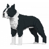 Jekca - Boston Terrier 01-M01 - Big - Lego - Sculpture - Construction - 4D - Brick Animals - Toys