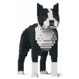 Jekca - Boston Terrier 01-M01 - Big - Lego - Sculpture - Construction - 4D - Brick Animals - Toys