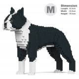 Jekca - Boston Terrier 01-M01 - Big - Lego - Sculpture - Construction - 4D - Brick Animals - Toys