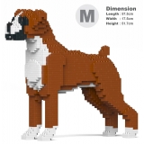 Jekca - Boxer 01-M01 - Big - Lego - Scultura - Costruzione - 4D - Animali di Mattoncini - Toys