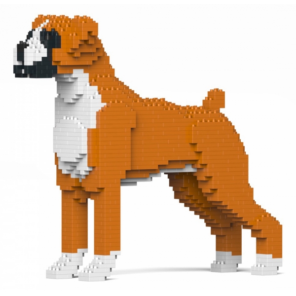 Jekca - Boxer 01-M02 - Big - Lego - Sculpture - Construction - 4D - Brick Animals - Toys