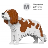 Jekca - Cavalier King Charles Spaniel 01-M01 - Big - Lego - Sculpture - Construction - 4D - Brick Animals - Toys