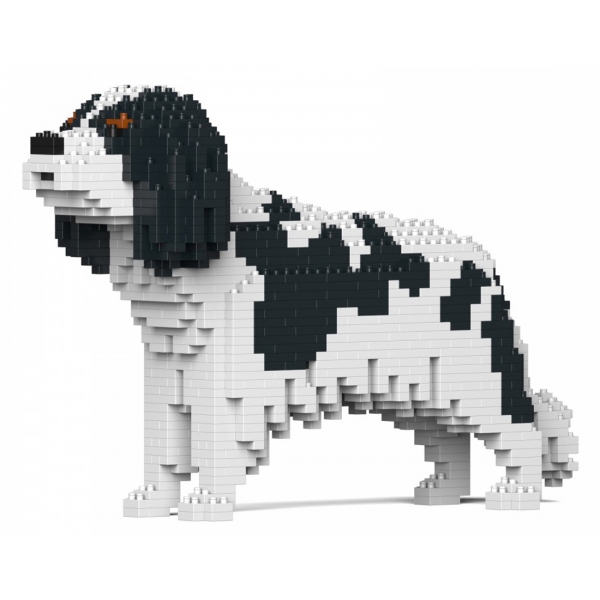 Jekca - Cavalier King Charles Spaniel 01-M02 - Big - Lego - Sculpture - Construction - 4D - Brick Animals - Toys