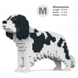 Jekca - Cavalier King Charles Spaniel 01-M02 - Big - Lego - Sculpture - Construction - 4D - Brick Animals - Toys