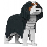 Jekca - Cavalier King Charles Spaniel 01-M03 - Big - Lego - Sculpture - Construction - 4D - Brick Animals - Toys