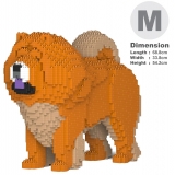 Jekca - Chow Chow 02-M02 - Big - Lego - Scultura - Costruzione - 4D - Animali di Mattoncini - Toys