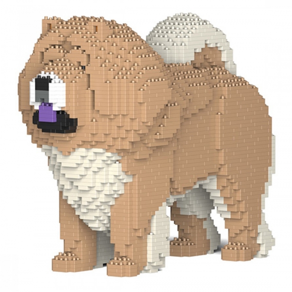 Jekca - Chow Chow 02-M01 - Big - Lego - Sculpture - Construction - 4D - Brick Animals - Toys